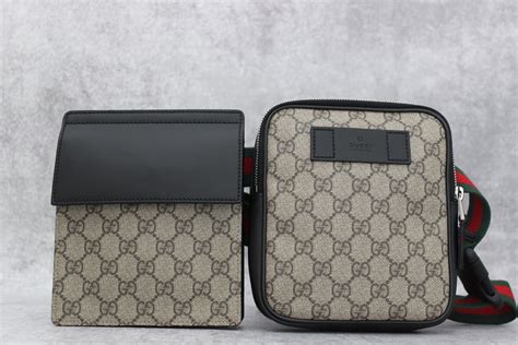 gucci two pocket belt bag|gucci double belt bag black.